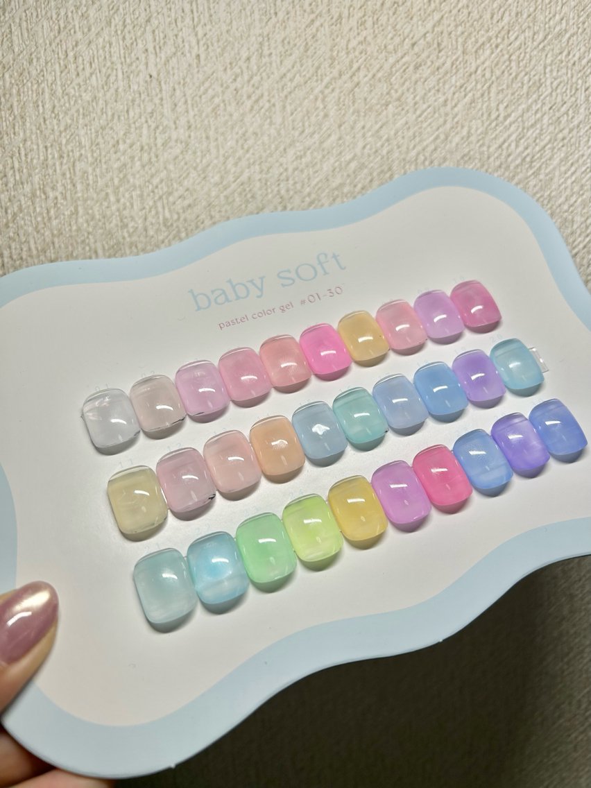 enoi baby soft 透け感のあるちゅるん系カラーが30色 オフィスネイル