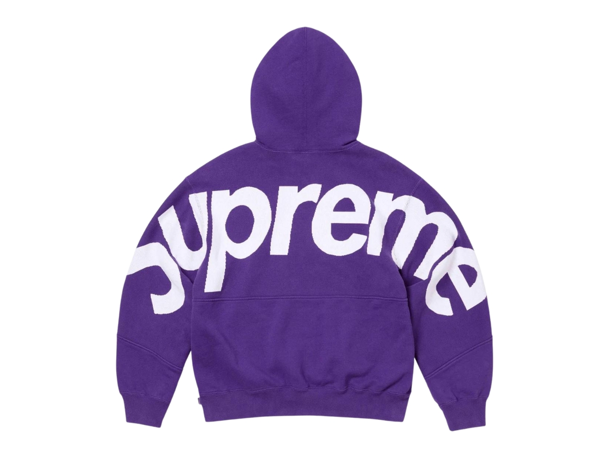 Supreme Big Logo Jacquard Hooded Sweatshirt Purple (FW23)