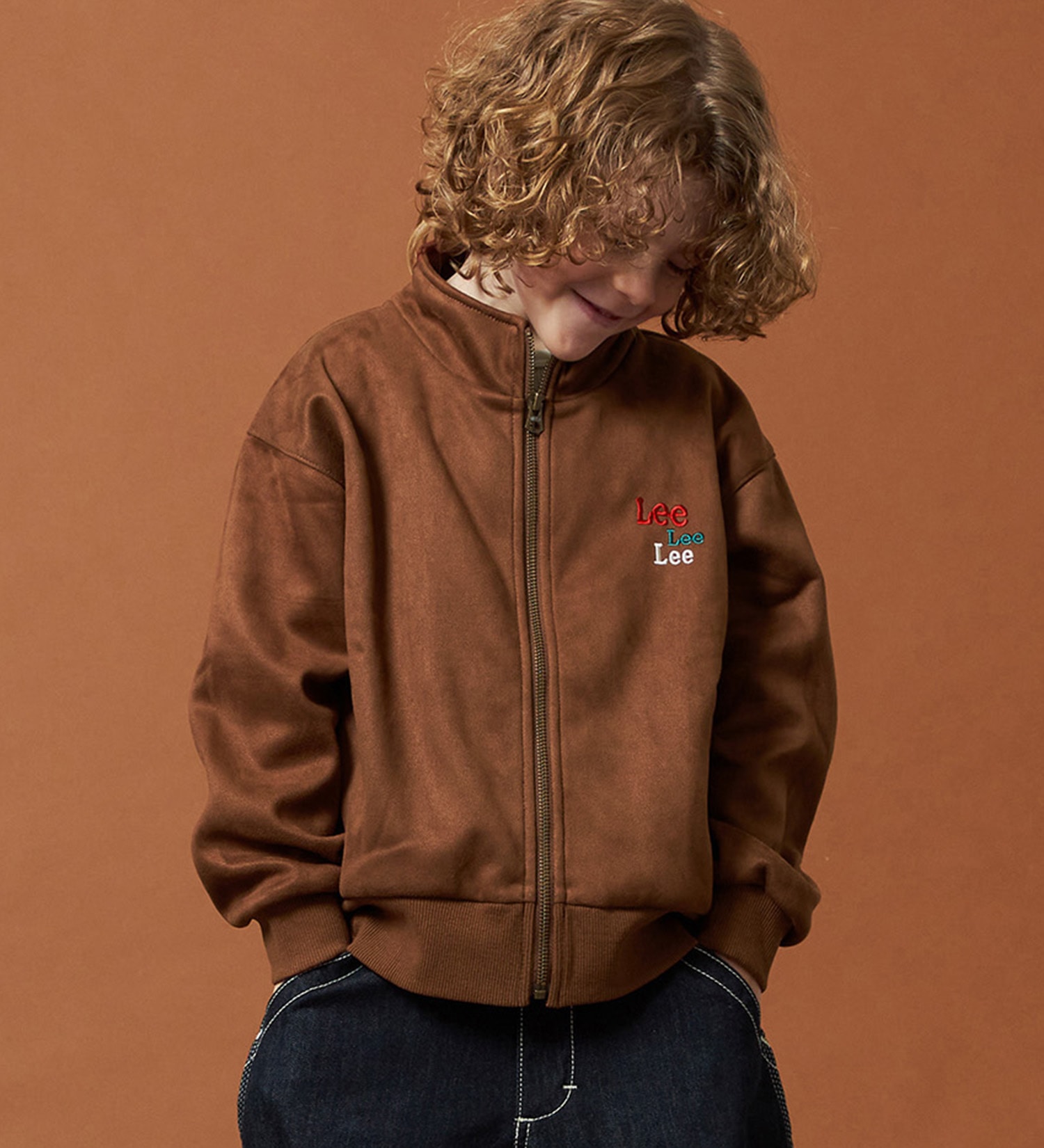 期間限定SALE】【110-150cm】キッズ スエードフリース ジップアップ
