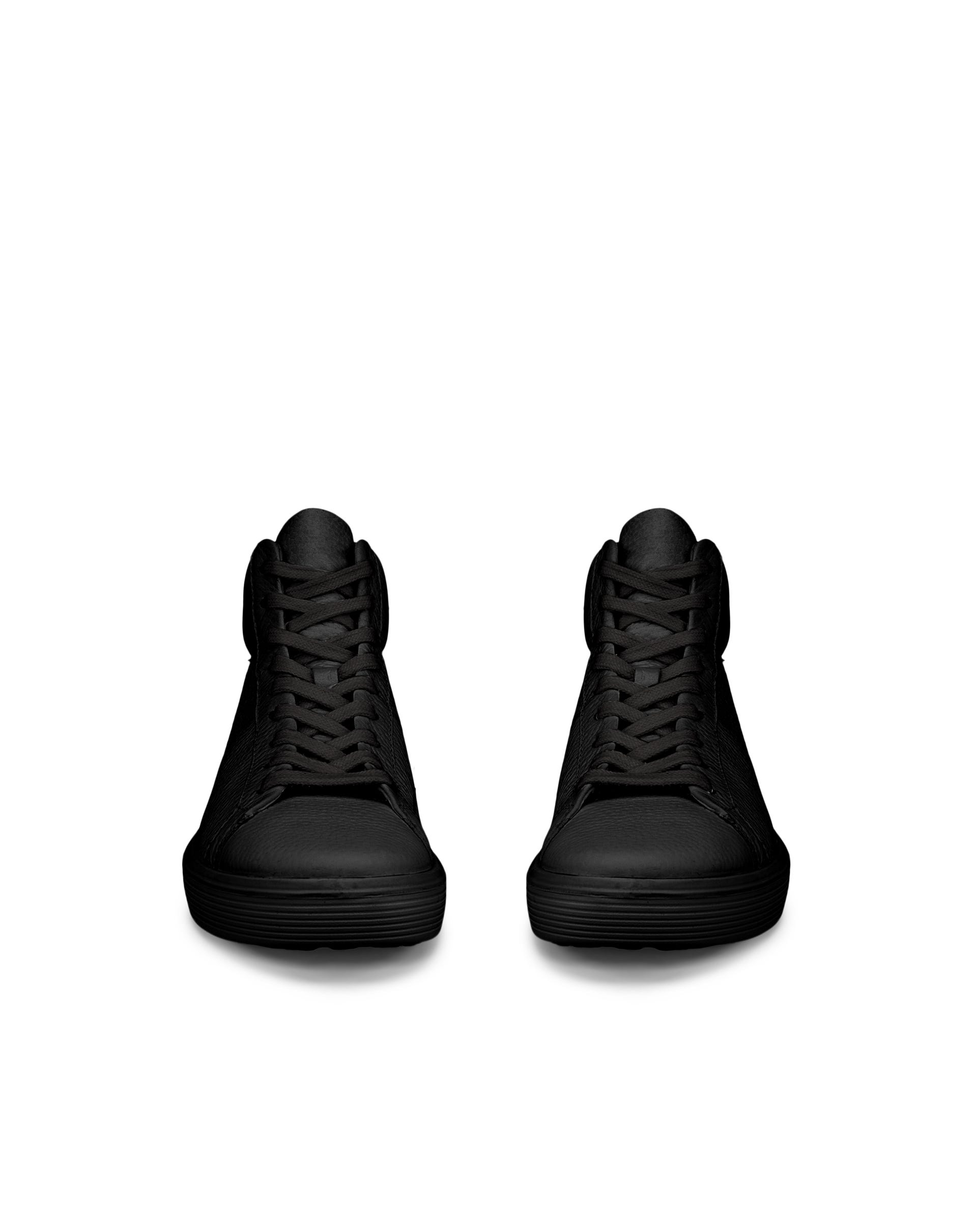 ECCO Soft 60 ウィメンズ レザーハイカットスニーカー | ブラック
