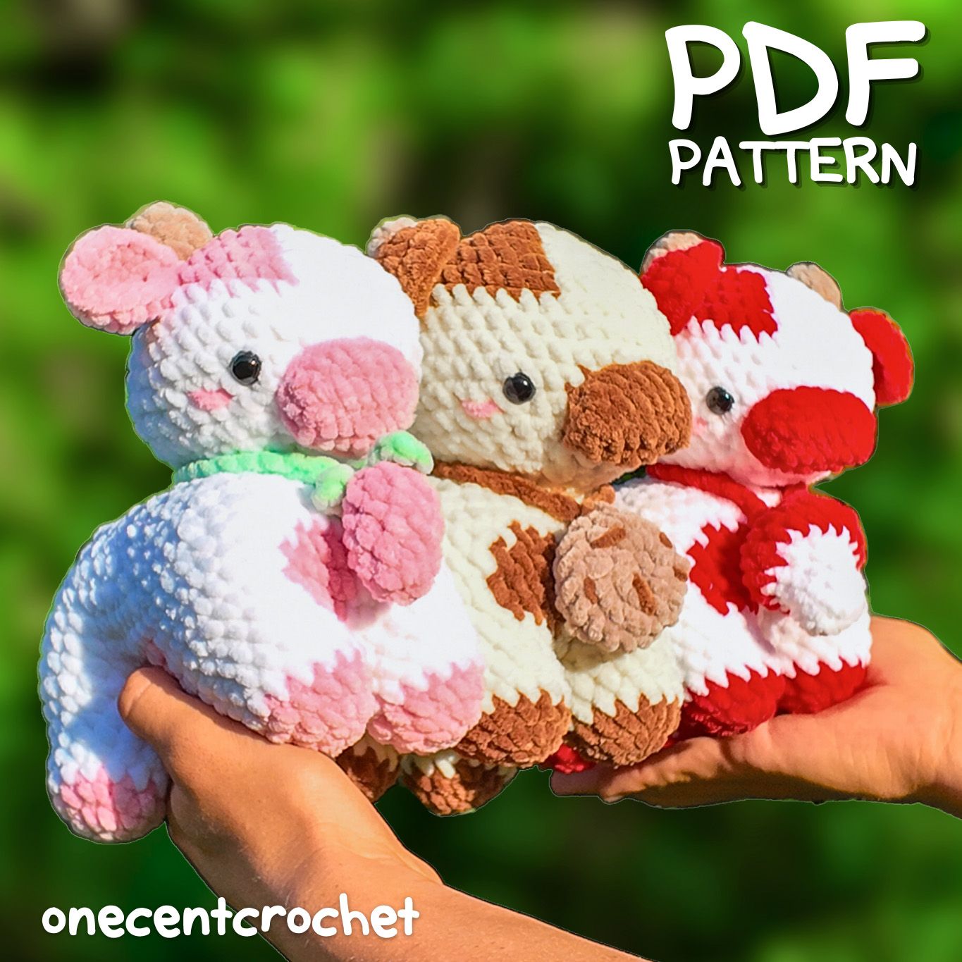 3n1 Jumbo Cow Crochet Pattern