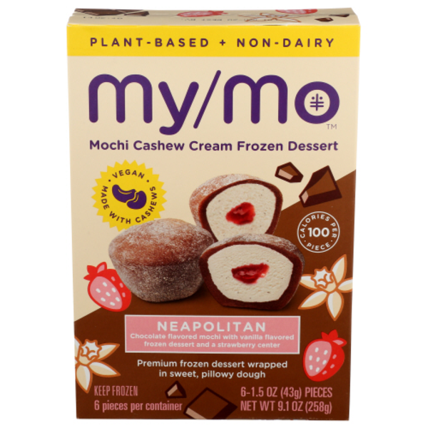 My/Mo Mochi Ice Cream Brand Neapolitan Non-Dairy Mochi Ice Cream