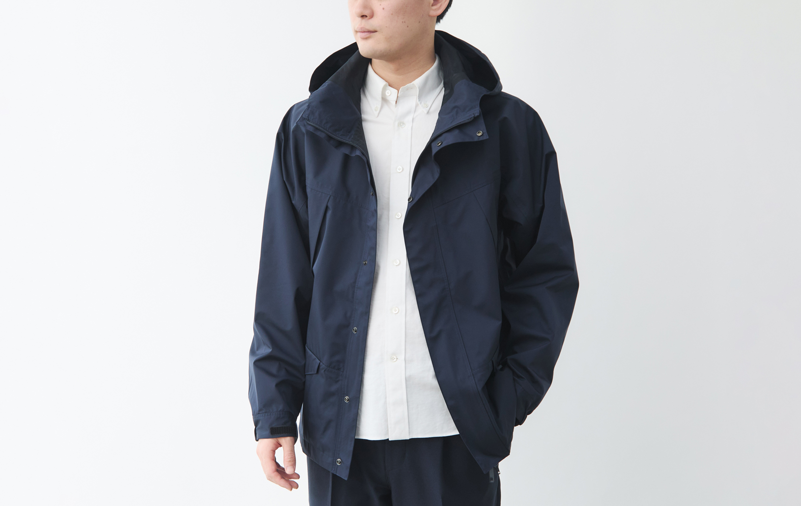 超高密度ナイロンのウォータープルーフマウンテンパーカー/カーキ