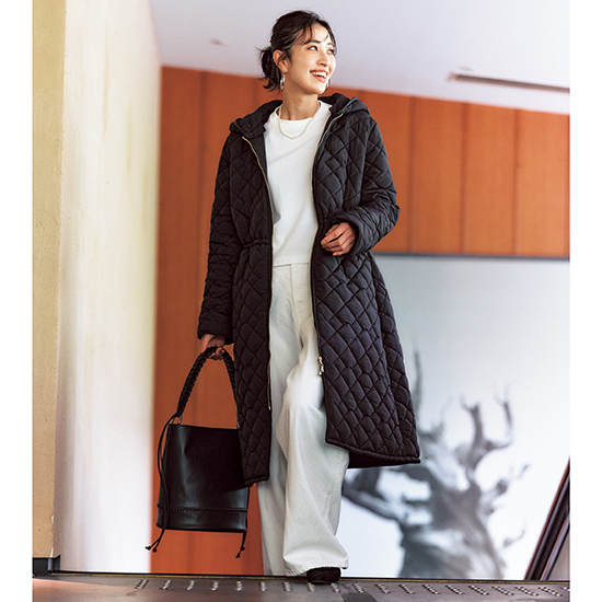 THREE SQUARE]キルティングフーディーコート | KOBUNSHA SELECT SHOP
