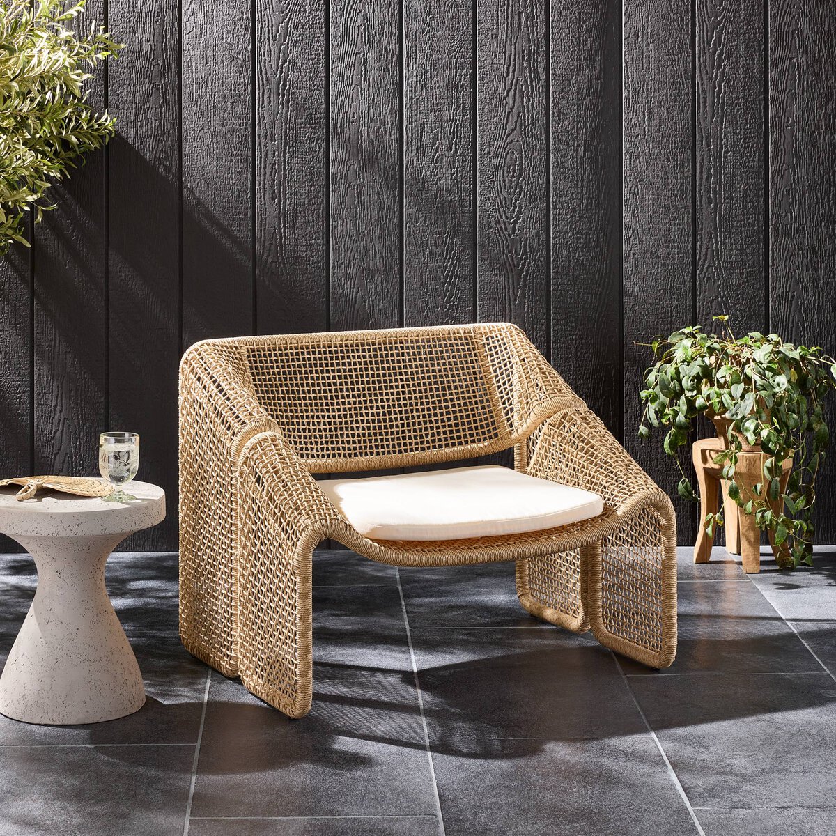 Selma Outdoor Chair Venao Ivory Four Hands