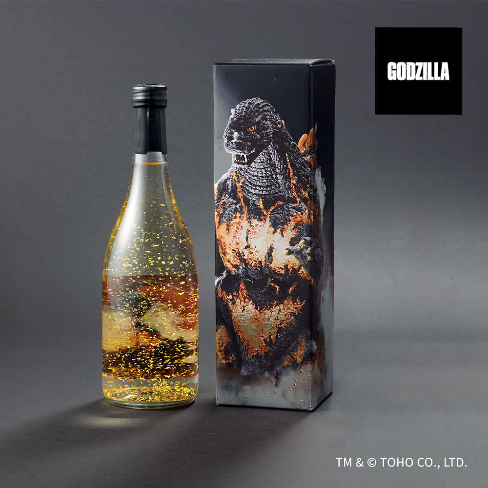純米酒 バーニングゴジラ 金箔入り （フィギュア付きDX版