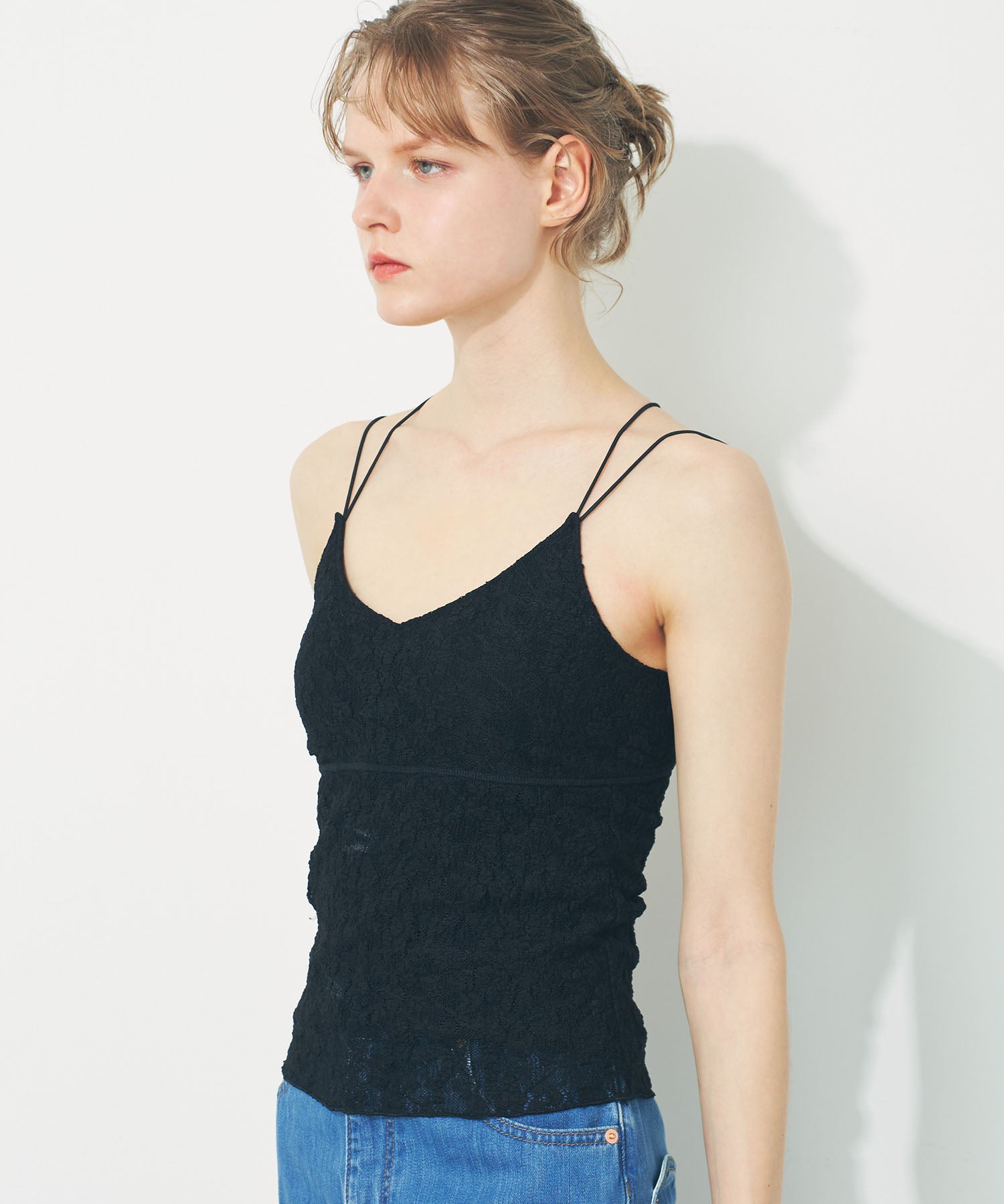 レースクロスストラップブラトップ