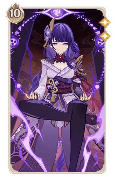 雷電将軍】七聖召喚キャラカード（Wiki）【原神】｜プルデザイン