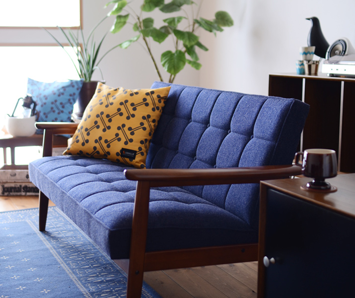 カリモク60 Kチェア 2シーター タープブルー［W36143JW］ - カリモク60