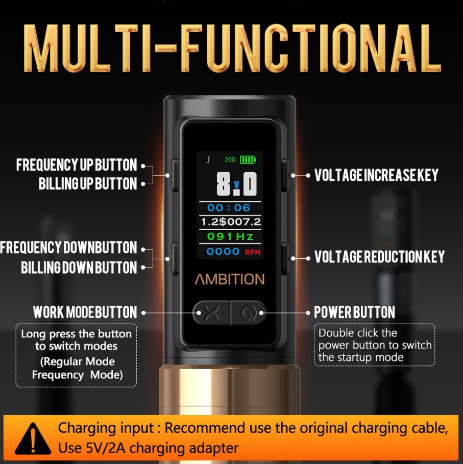 DHM TATTOO SUPPLY / 【Ambition】 Soldier Max Wireless Tattoo