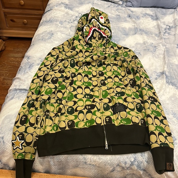 Bape | Sweaters | Bape X Coach Shark Full Zip Hoodie | Poshmark