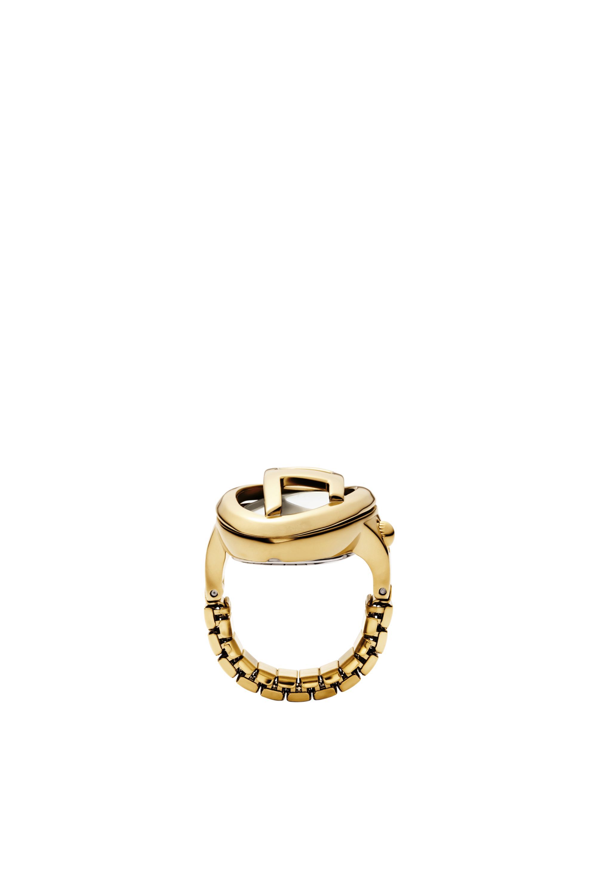 Women's D-Era gold-tone stainless steel ring watch | Gold | Diesel
