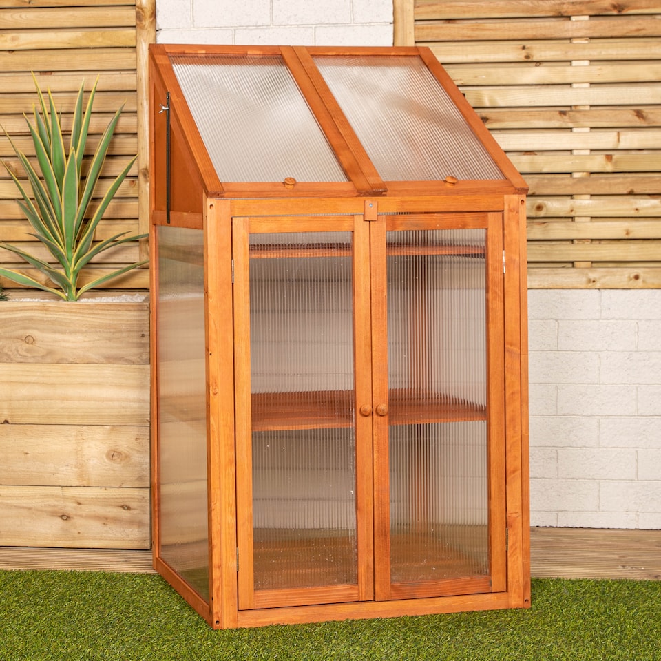 Samuel Alexander Wooden Mini Greenhouse Cold Frame - Small