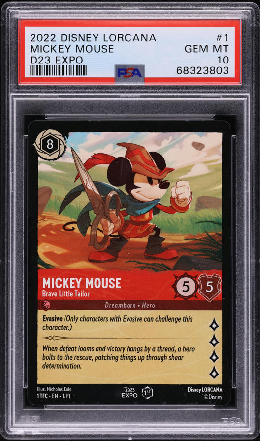 2022 Disney Lorcana Promo D23 Expo Mickey Mouse #1 PSA 10 GEM MINT