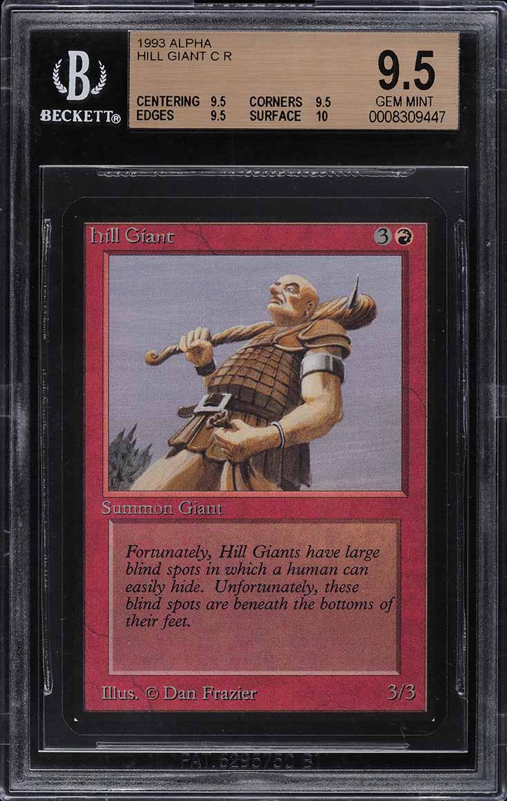 1993 Magic The Gathering MTG Alpha Hill Giant C R BGS 8.5 NM-MT+