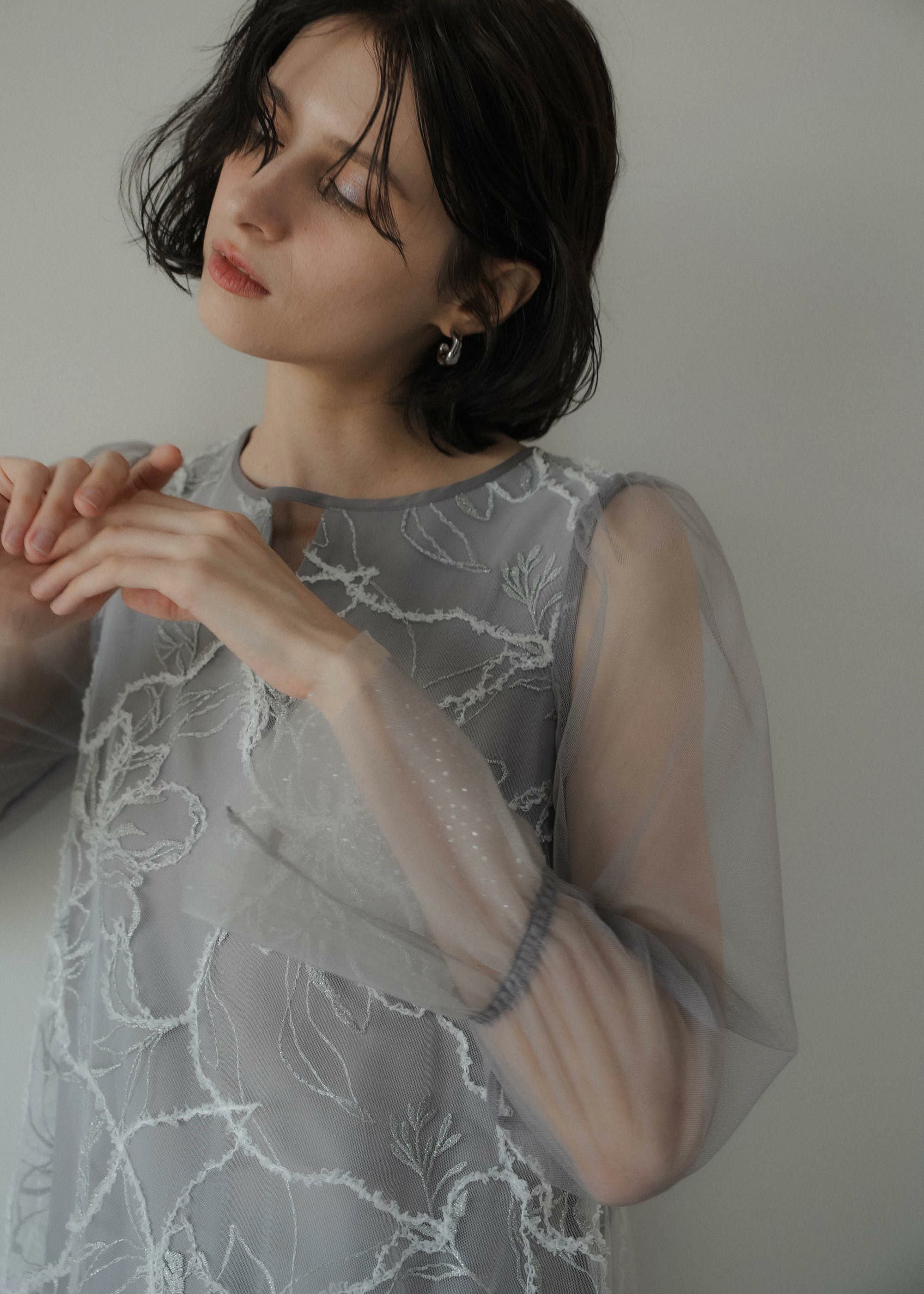 Plume broderie balloon dressのドレス|Dorry Doll / LE'RURE