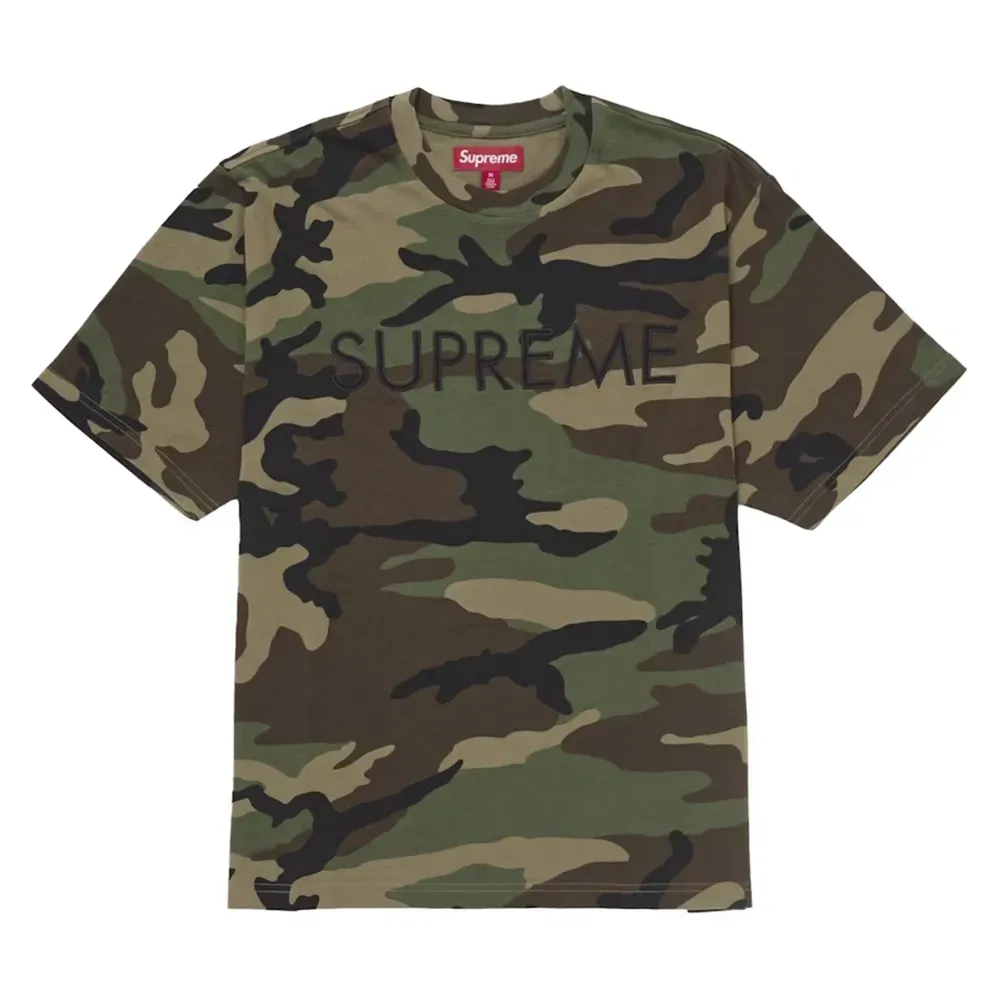Camiseta Supreme Capital Top Woodland Camo - Droper