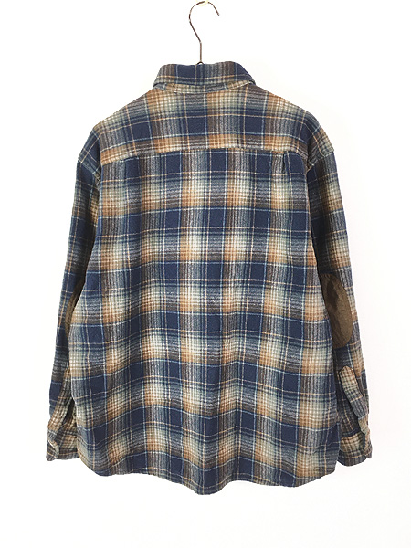 古着 90-00s Pendleton エルボーパッチ オンブレ シャドー チェック