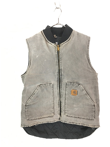 古着 90s USA製 Carhartt フェード チョコレート ダック 首リブ