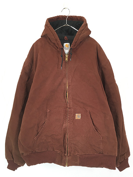 古着 Carhartt レアカラー CLY クレイ ダック 防寒 パデット