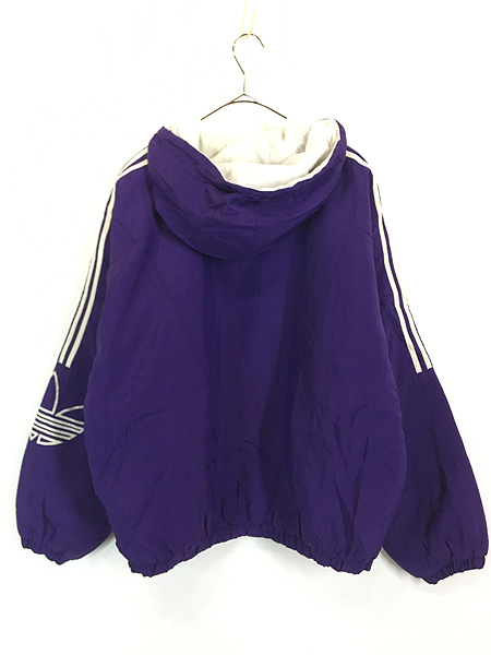 古着 80s adidas BIG ロゴ & トレフォイル パデット フーデッド