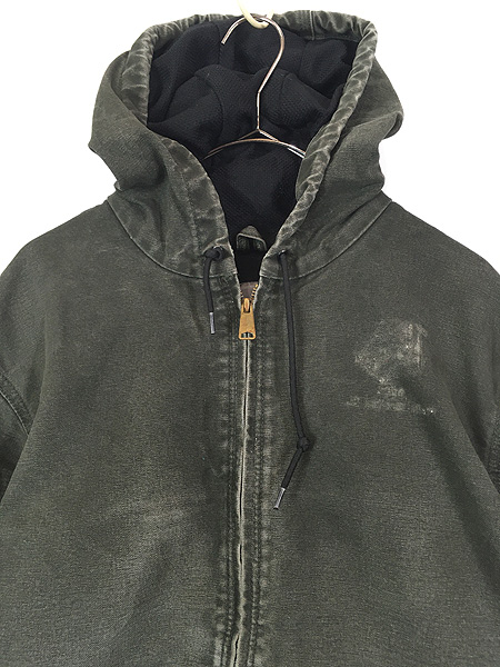 古着 Carhartt 裏地 メッシュ MOS モスグリーン ダック アクティブ