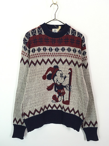 古着 70s Kennington Disney ミッキー スキー ノルディック アクリル