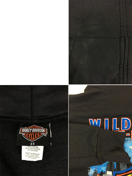古着 00s HARLEY DAVIDSON バー&シールド イーグル スウェット ジップ