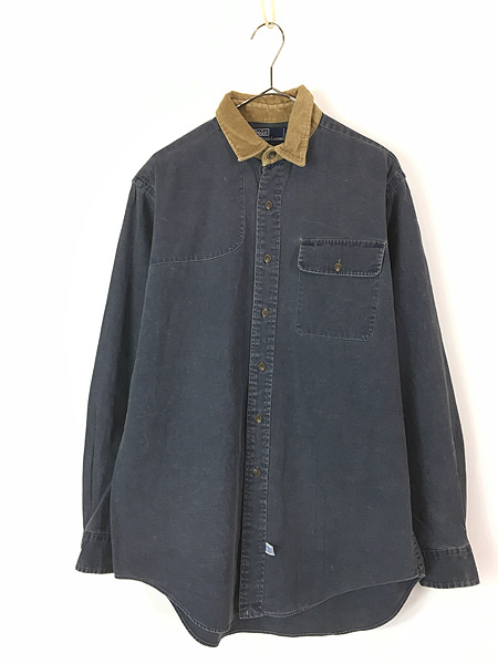 古着 90s Polo Ralph Lauren 襟 コーデュロイ ライト デニム