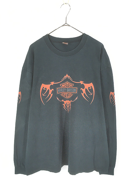 古着 90s- USA製 HARLEY DAVIDSON バー&シールド トライバル パターン