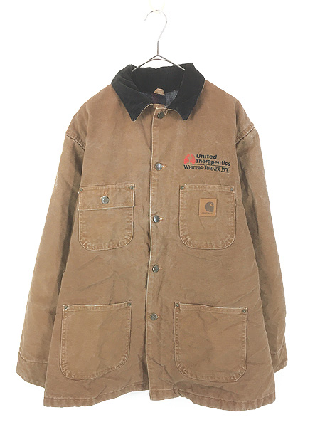 古着 Carhartt 「Full Swing」 襟コーデュロイ 裏ボア オール ブラック