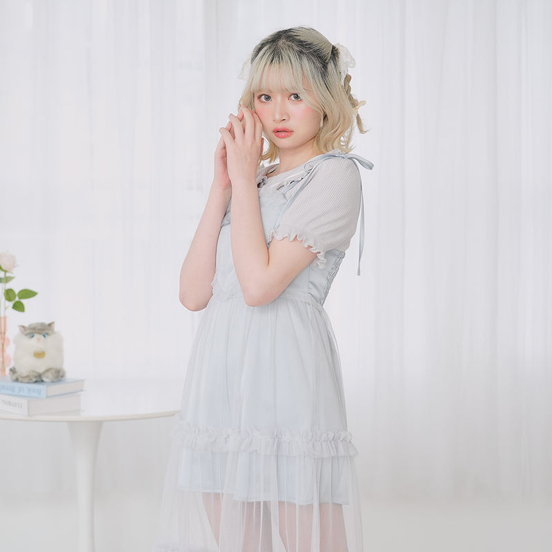 ハートフリルチュールキャミワンピース – レディースファッション通販