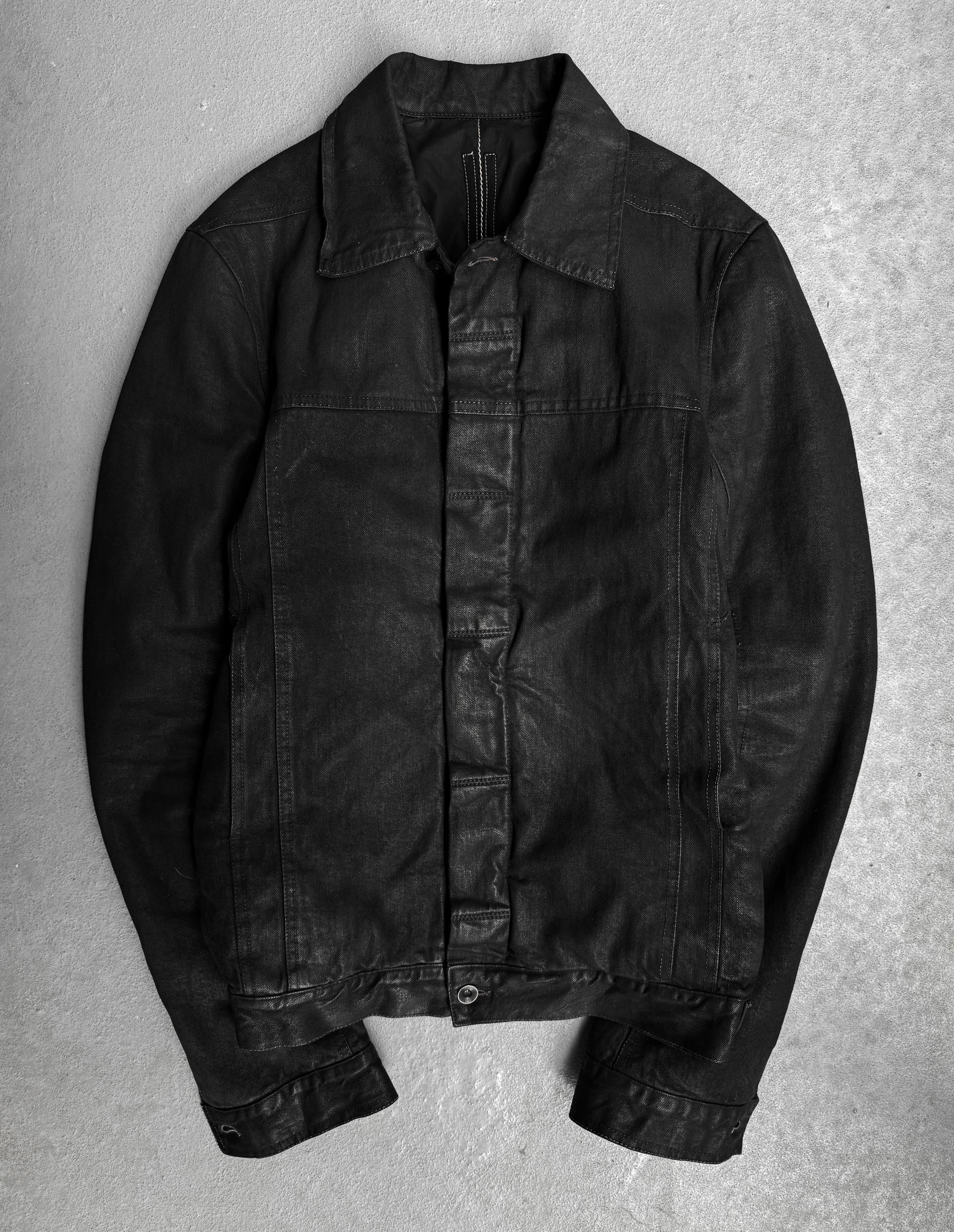 Rick Owens DRKSHDW AW17 “GLITTER” Waxed Denim Padded Worker Jacket