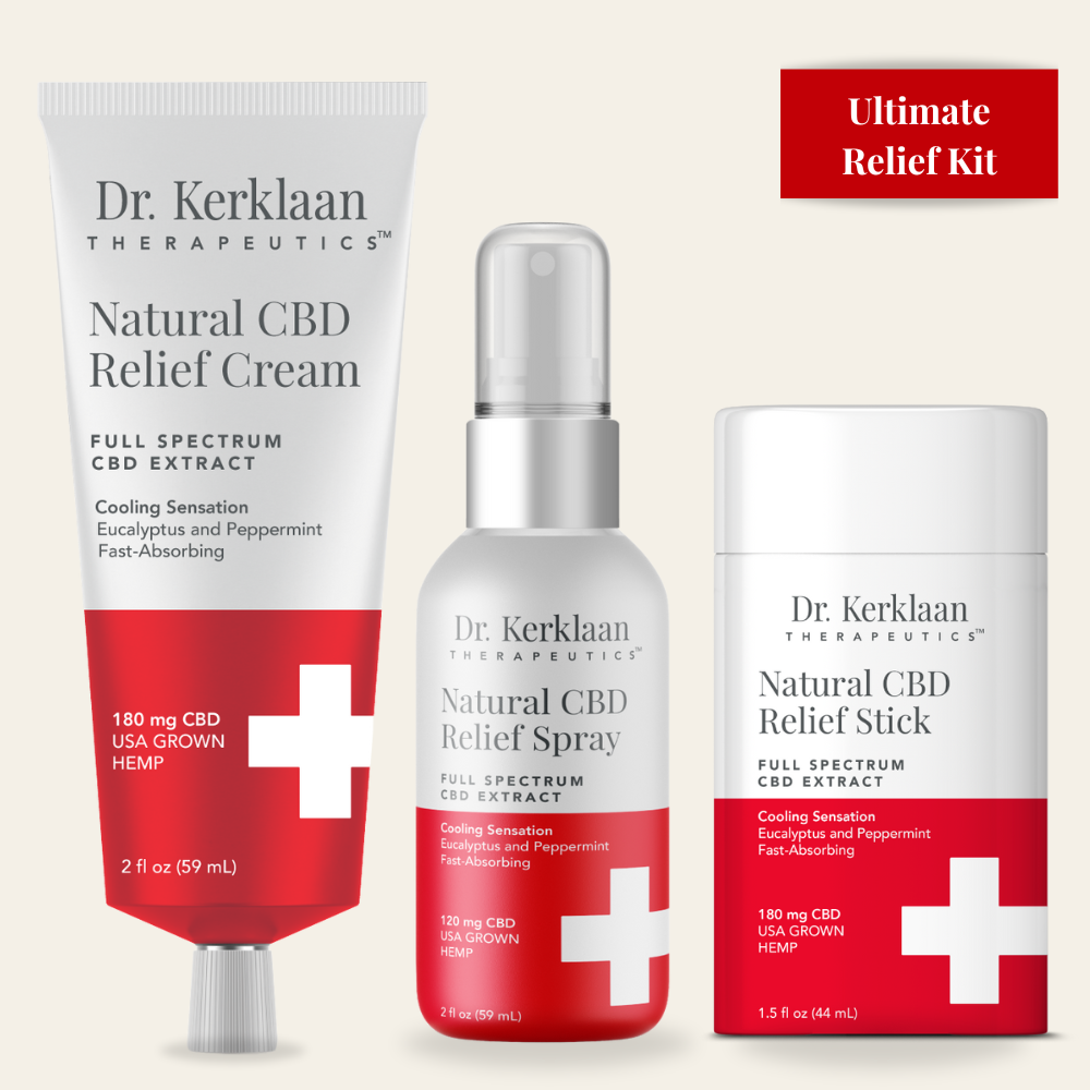 Natural CBD Relief Kit | CBD Relief Cream + Spray + Stick