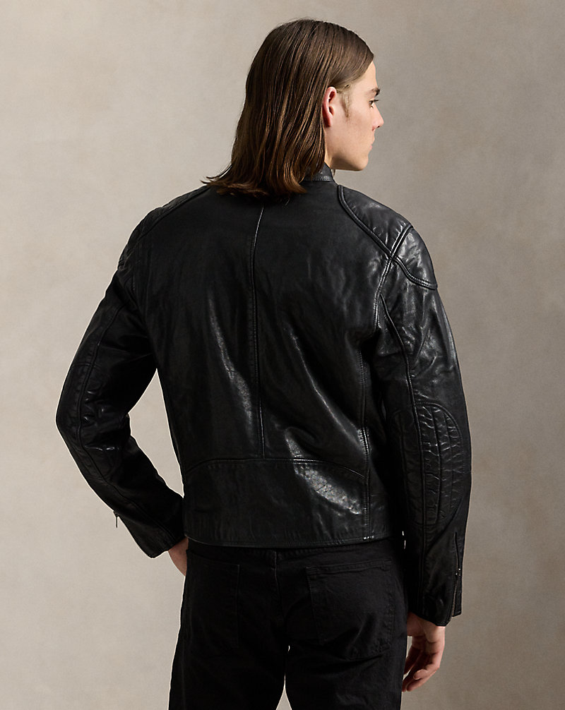 レザー カフェ レーサー ジャケット | ラルフ ローレン公式オンライン