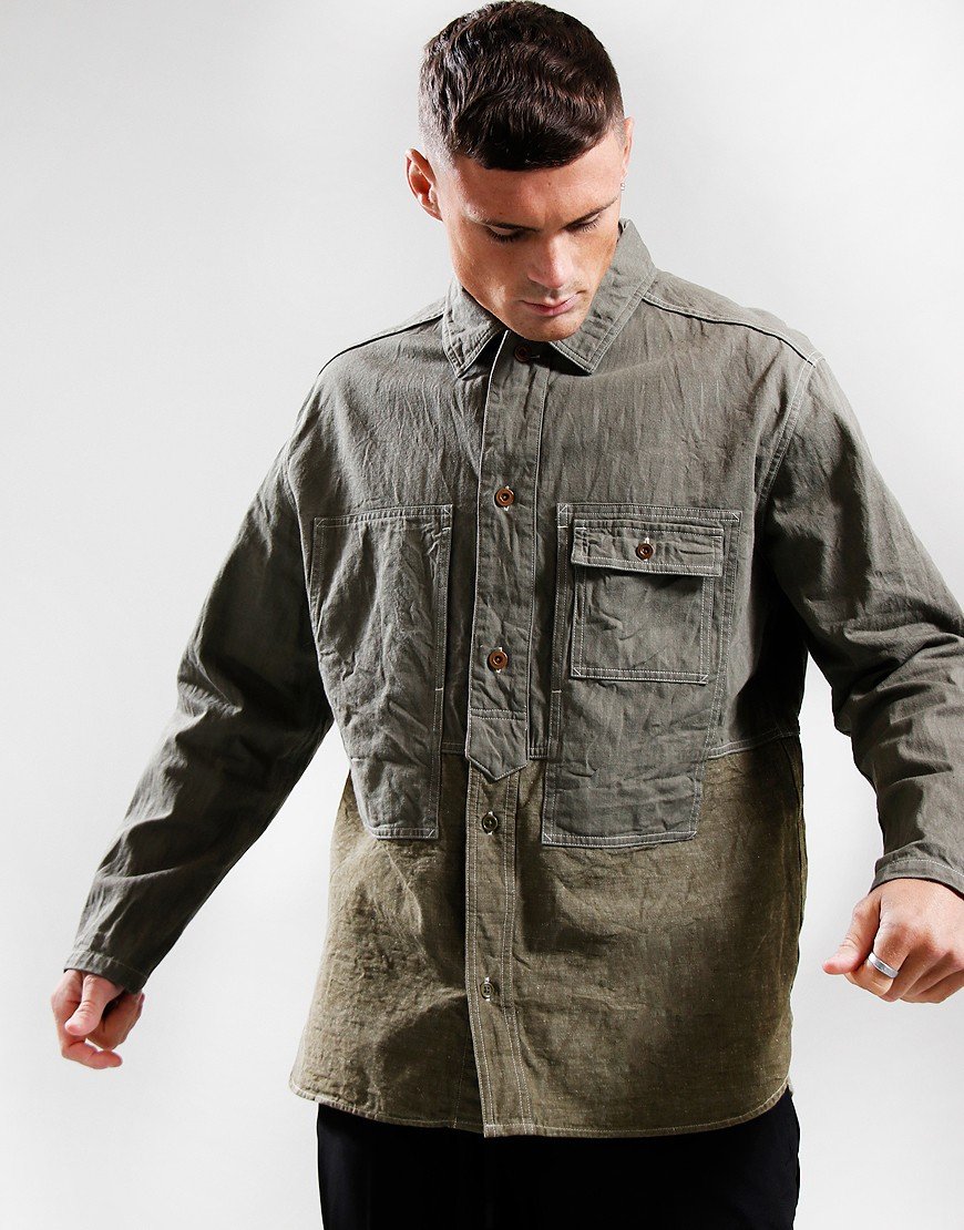 Nigel Cabourn Utility Shirt Type 2 Green - Terraces Menswear