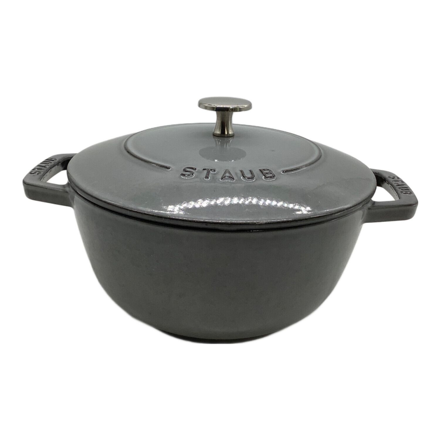 Staub (ストウブ) 両手鍋 グレー 20cm/Wa-NABE 20cm（カンパーニュ