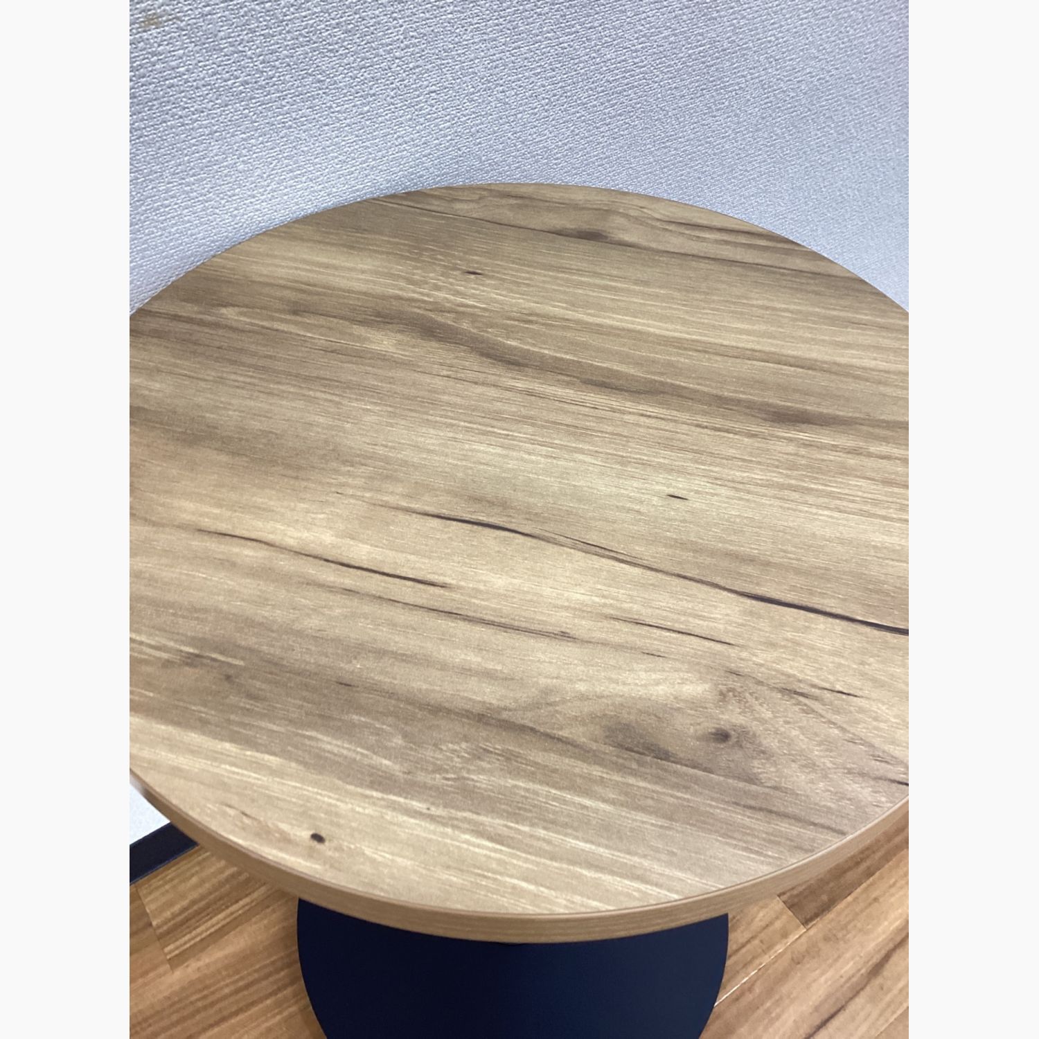 KOKUYO (コクヨ) サイドテーブル ブラウン×ブラック ラウンドタイプ