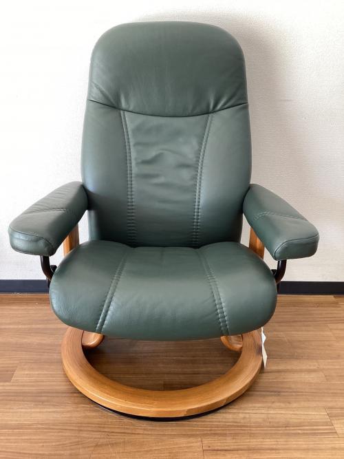 Ekornes (エコーネス) リクライニングチェアー オットマン付 グリーン