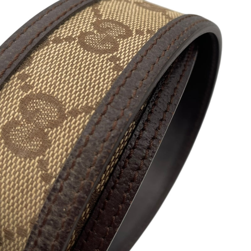 グッチ GUCCI インターロッキングG ベルト 80cm 114876 ブラウン×SV