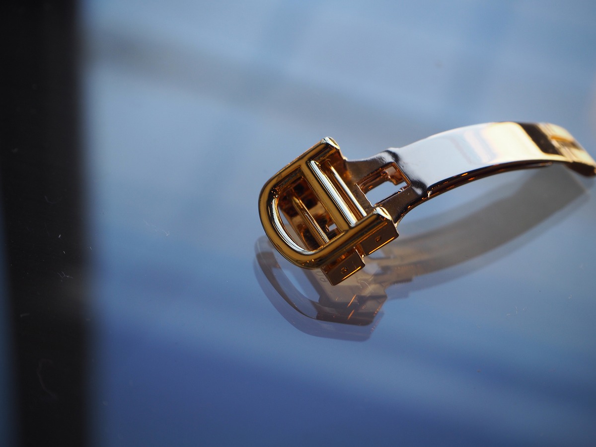 カルティエ/調整不可Dバックル12mm/18KYG金無垢/90s/Cartier/Deployant