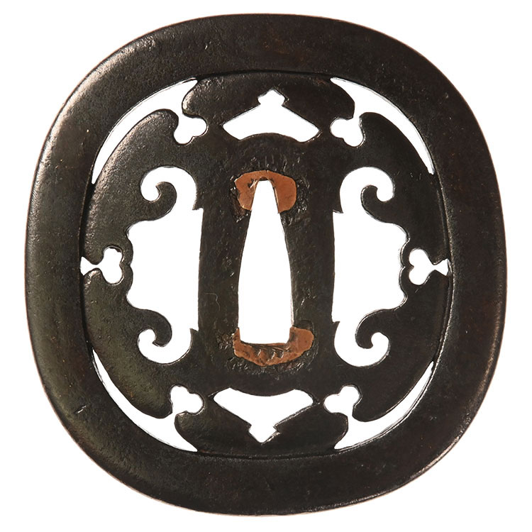 肥後 紋様透鍔/鍔 特別保存刀装具 ｜日本刀販売は永楽堂