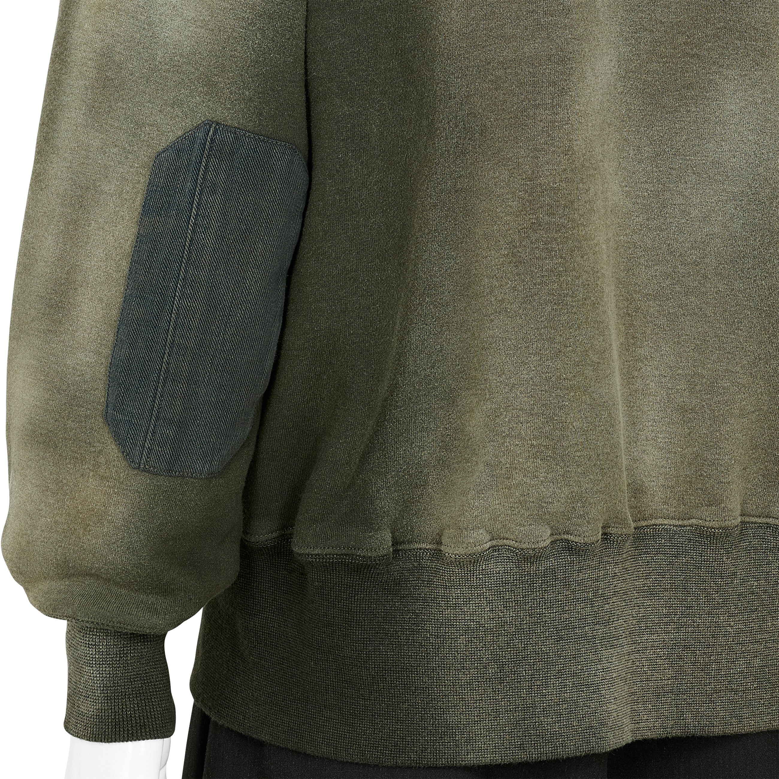 LOT.606 HOODED SWEAT SHIRT BLEACHED DEEP GREEN - T.T TAIGA