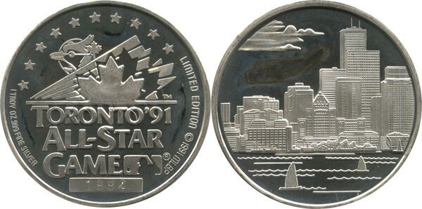 1 oz Silver - '91 MLB All-Star Game (Toronto, Ontario) - Canada
