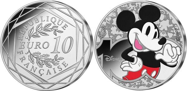 10 Euros (Mickey Mouse) - France – Numista