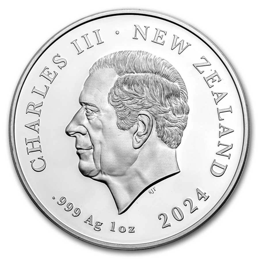 1 Dollar - Charles III (Fuller Portrait - Cave Taniwha; Silver