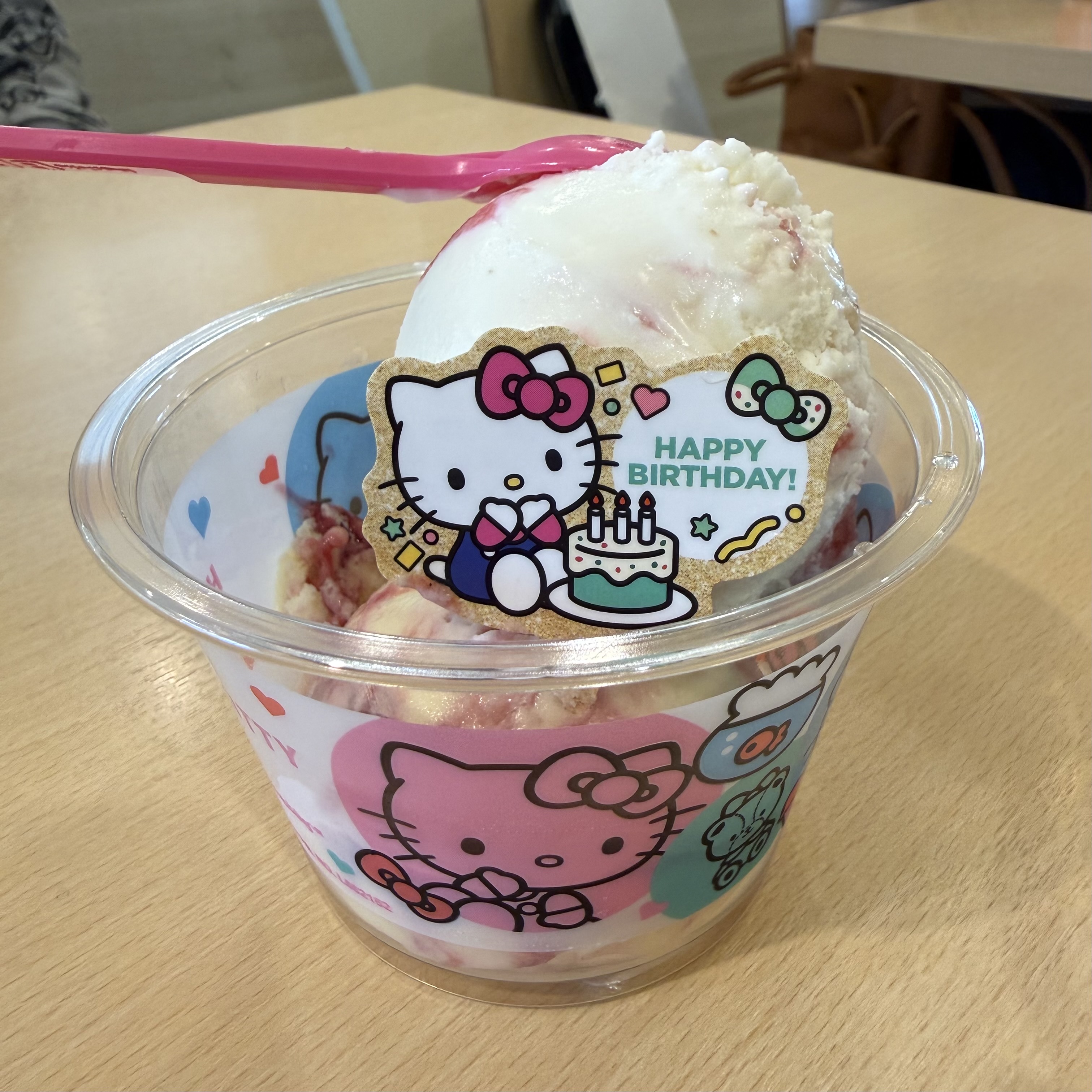 たまたま立ち寄ったサーティワンで発見！キティちゃんのお誕生日で