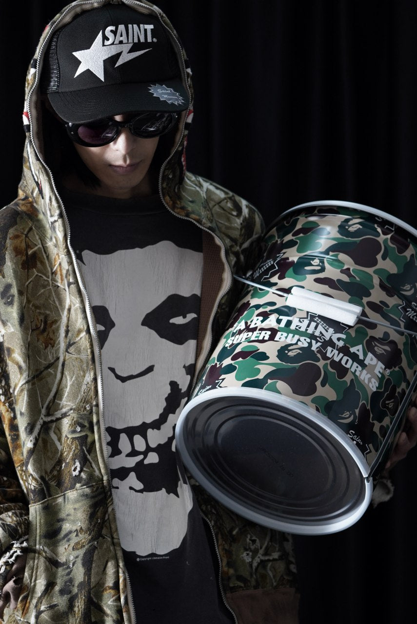 SAINT Mxxxxxx × A BATHING APE® MESH CAP (BLACK) - ETERNAL by LOOM