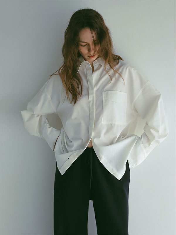 コンストラクトオーバーサイズシャツ(F WHITE): トップス │ ETRE