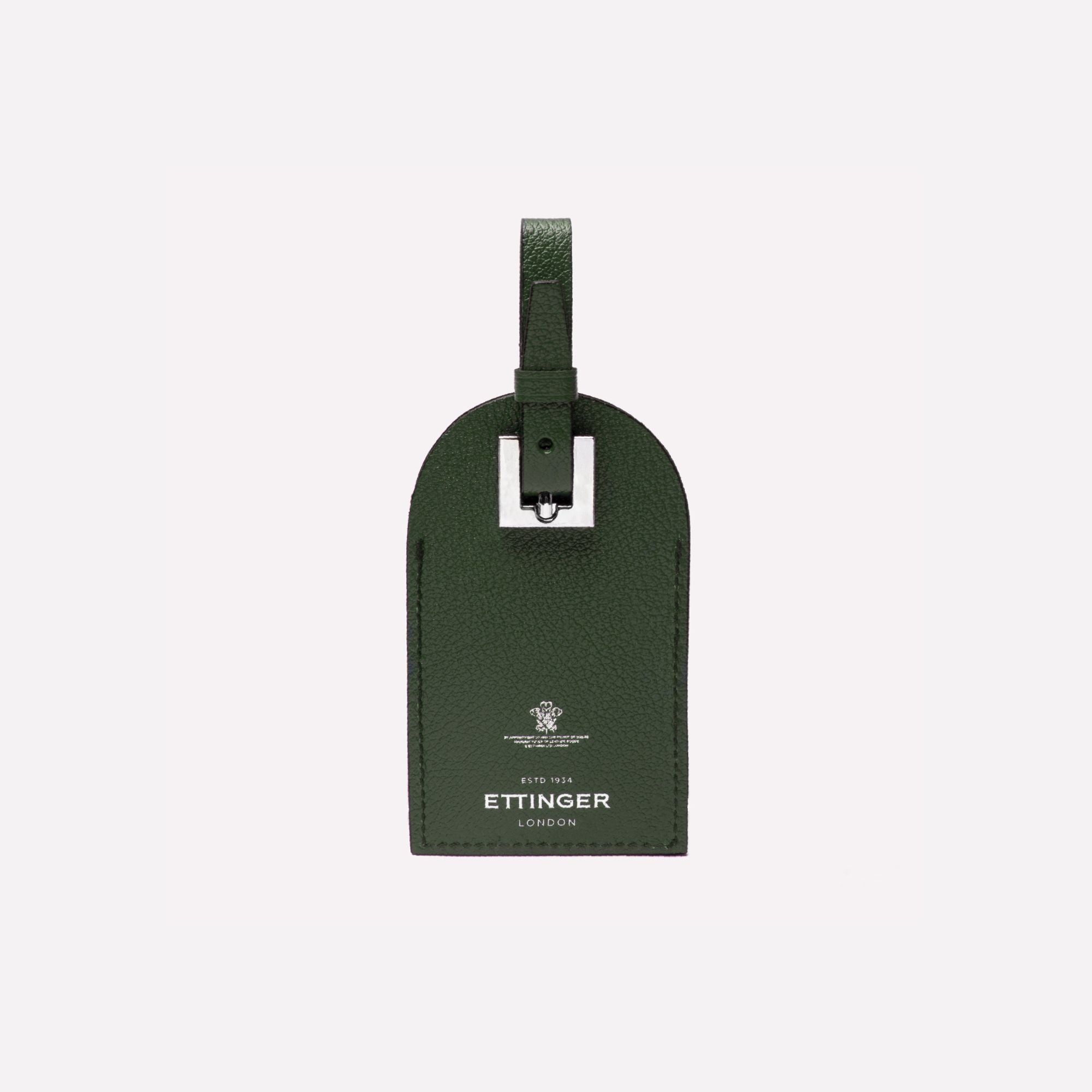 Handmade Leather Luggage Tag With Security flap